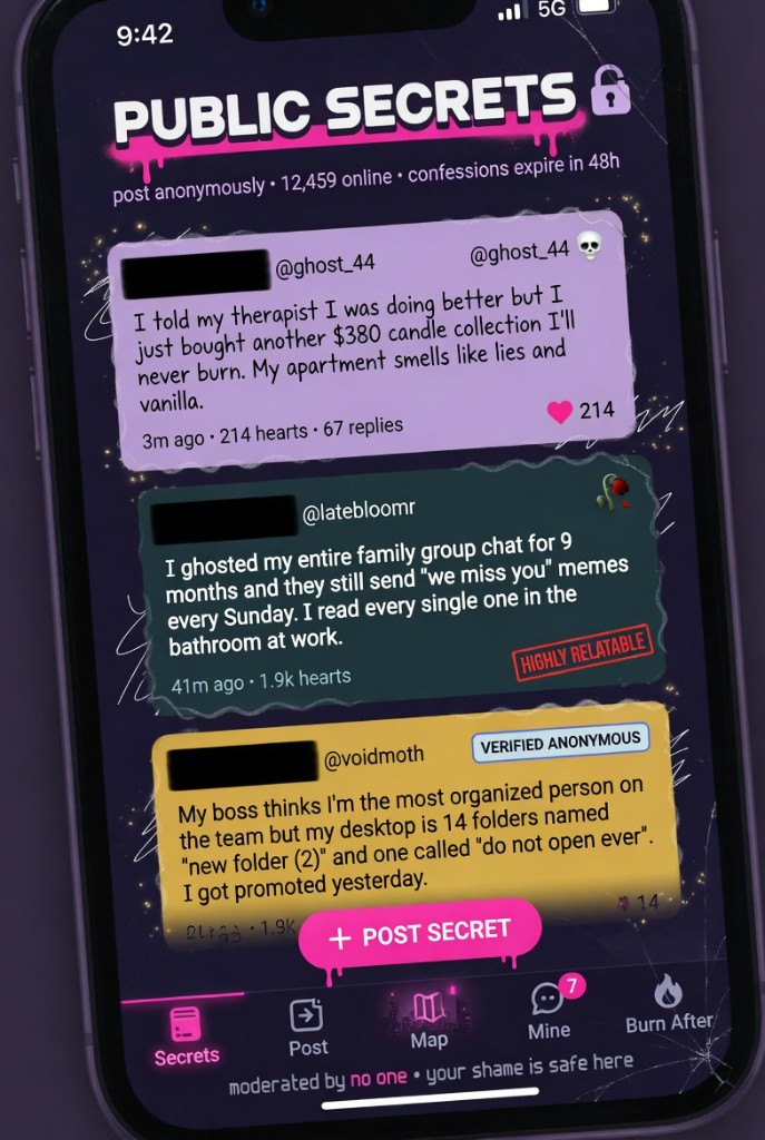 Public Secrets — social confessions app